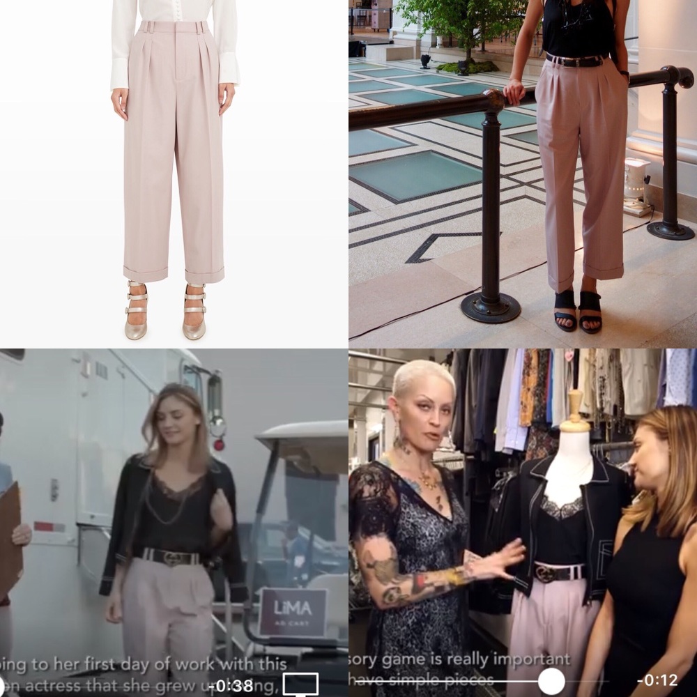 NWOT CLUB MONACO BRAXLEE PINK WOOL TROUSER CUFF PANT 2 THE ARRANGEMENT